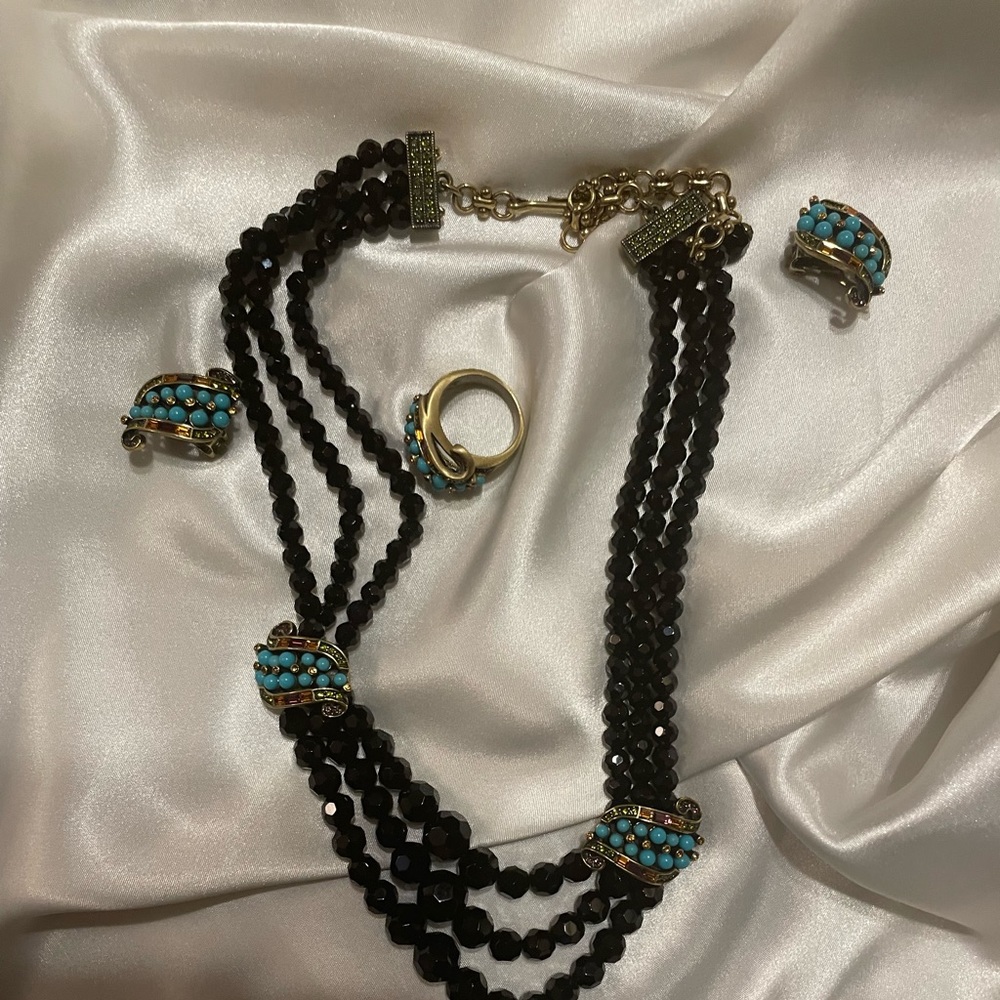 Heidi Daus. Amazing Grace 3 piece set.  Includes Necklace, Ring, Earrings